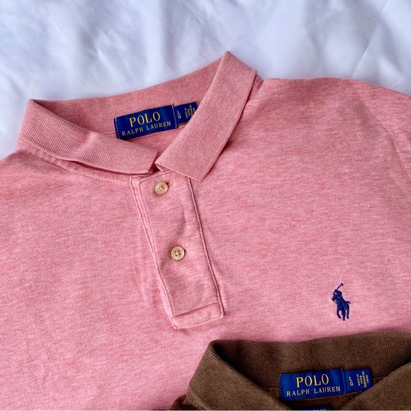 BUNDLE Polo by Ralph Lauren Brown and Pink Polos - Picture 3 of 3
